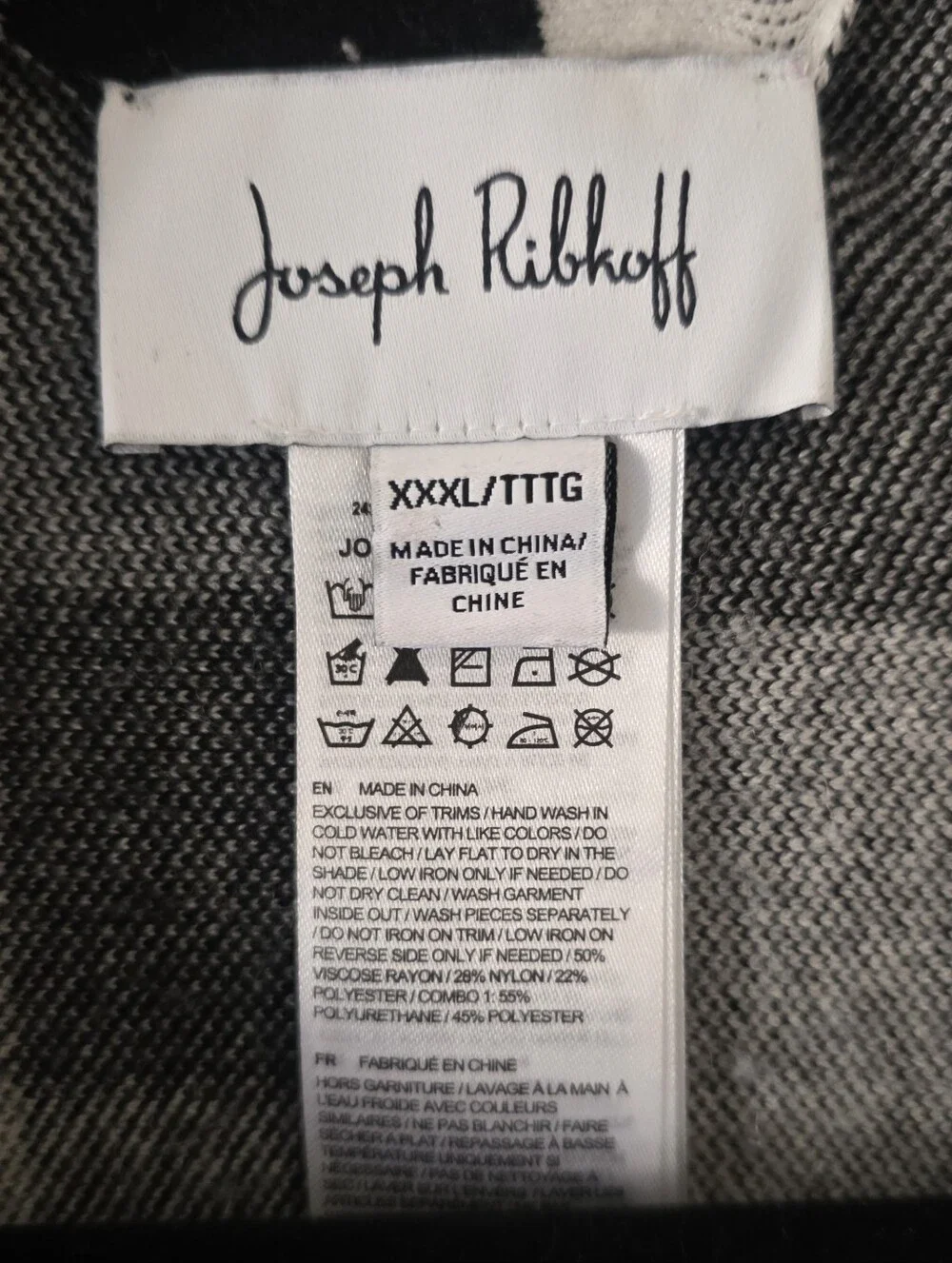 NWOT Joseph Ribkoff Buffalo Check Mock Neck Knit Poncho Size XXXL Contemporary